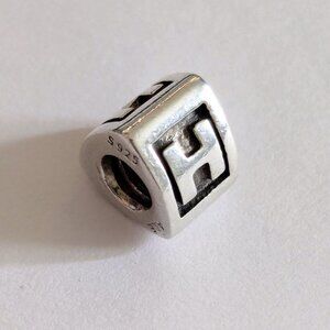 Authentic Retired Pandora Alphabet Letter H Charm